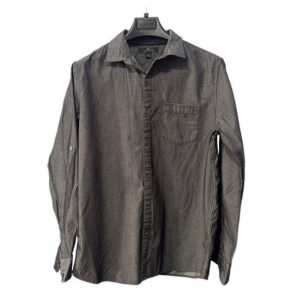 Marc Anthony size large grey long sleeve button up mens shirt - Picture 1 of 3